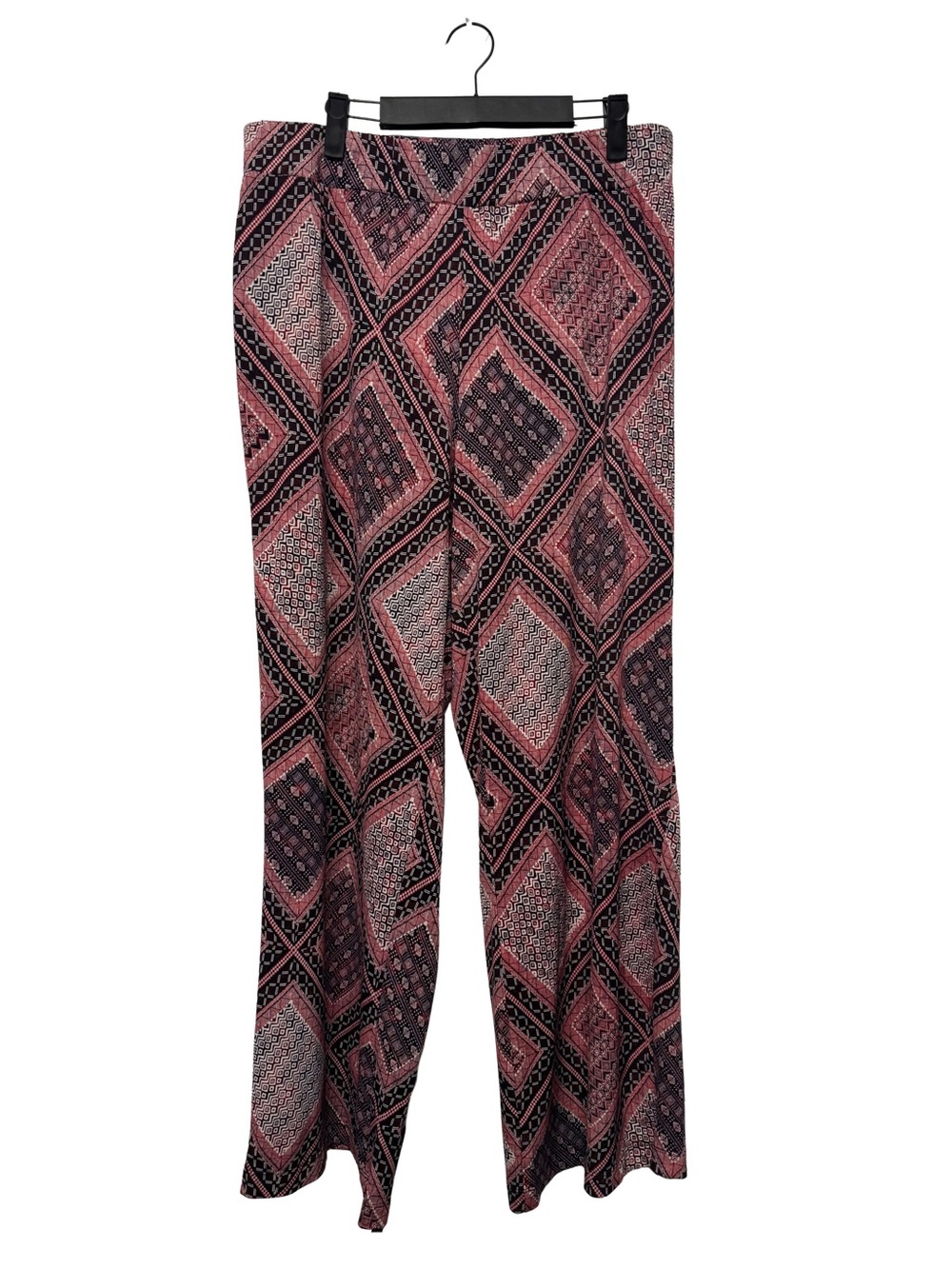 Kim Rogers Boho Wide Leg Palazzo Pants Geometric Print XL